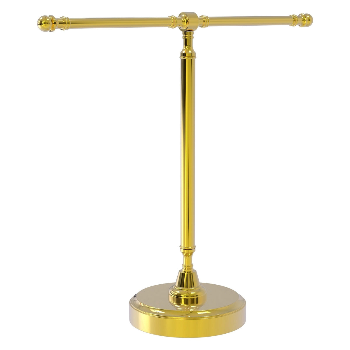 Allied Brass Retro Wave Polished Brass Freestanding Towel Rack