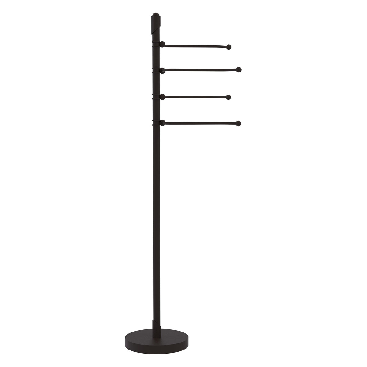 Allied Brass Soho Collection Free Standing 4 Pivoting Swing Arm Towel Stand in Oil Rubbed Bronze