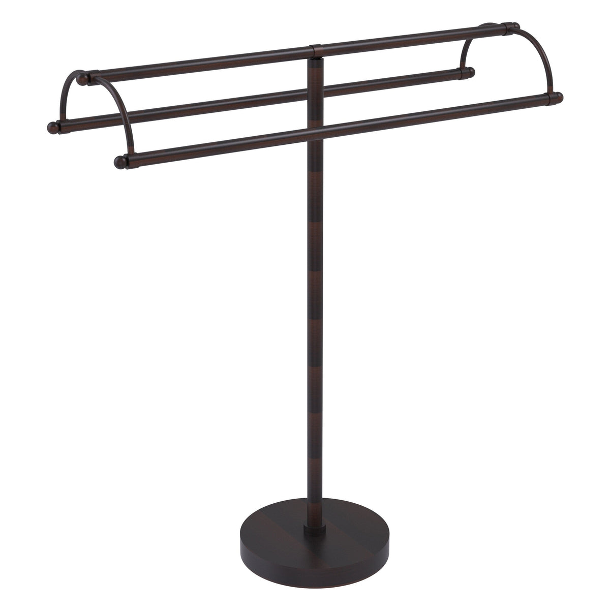 Allied Brass Free Standing Double Arm Towel Holder in Venetian Bronze, 31 in Width