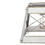 Progress Lighting Bradberry 5-Light Antique White and Galvanized Farmhouse Linear Large Hanging Kitchen Island Light