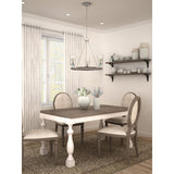 Progress Lighting Tiana 3-Light Brushed Nickel Coastal Chandelier