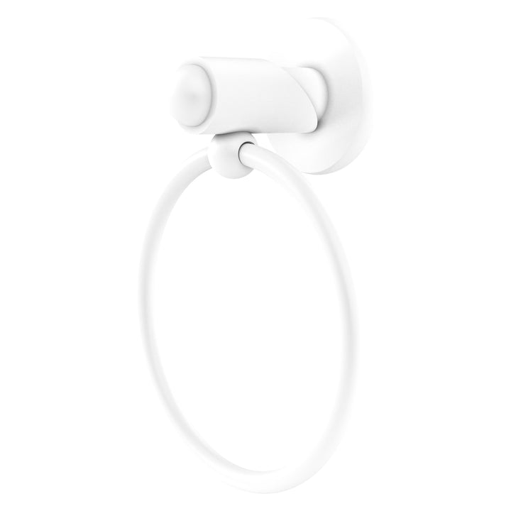 Allied Brass Soho Matte White Wall Mount Towel Ring, 6-in Diameter