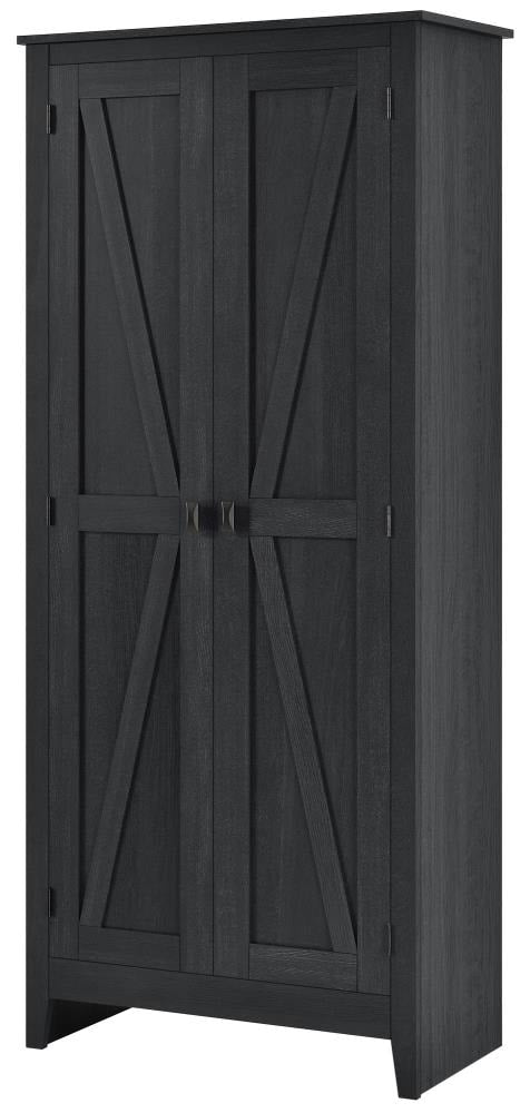 Ameriwood Home Winthrop 31.5-in x 71.9-in H Wood Composite Black Oak Freestanding or Wall-mount Utility Storage Cabinet