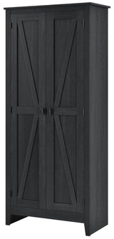 Ameriwood Home Winthrop 31.5-in x 71.9-in H Wood Composite Black Oak Freestanding or Wall-mount Utility Storage Cabinet