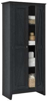 Ameriwood Home Winthrop 31.5-in x 71.9-in H Wood Composite Black Oak Freestanding or Wall-mount Utility Storage Cabinet