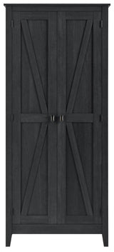 Ameriwood Home Winthrop 31.5-in x 71.9-in H Wood Composite Black Oak Freestanding or Wall-mount Utility Storage Cabinet