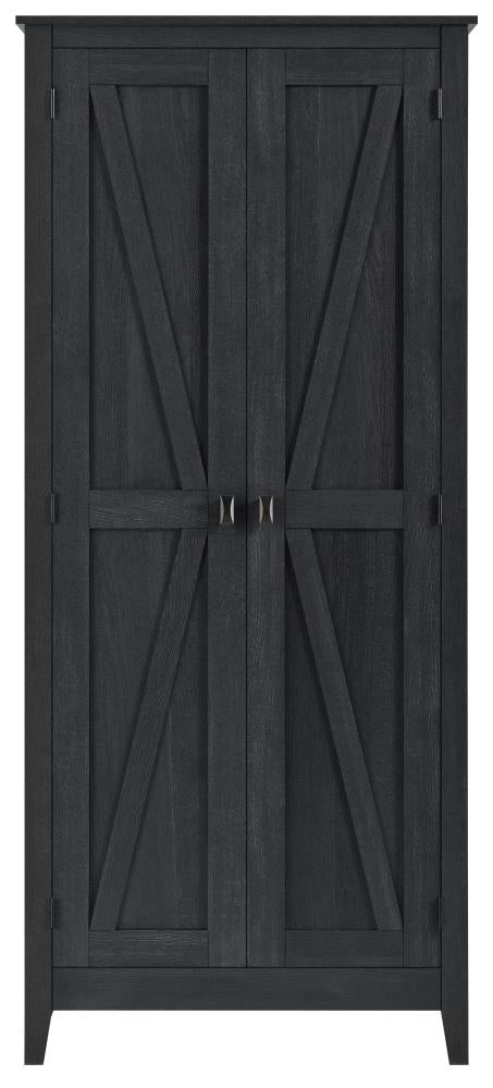 Ameriwood Home Winthrop 31.5-in x 71.9-in H Wood Composite Black Oak Freestanding or Wall-mount Utility Storage Cabinet