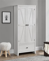 Ameriwood Home Winthrop 29.7-in x 71.9-in H Wood Composite Ivory Pine Freestanding or Wall-mount Utility Storage Cabinet