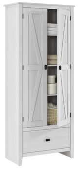 Ameriwood Home Winthrop 29.7-in x 71.9-in H Wood Composite Ivory Pine Freestanding or Wall-mount Utility Storage Cabinet