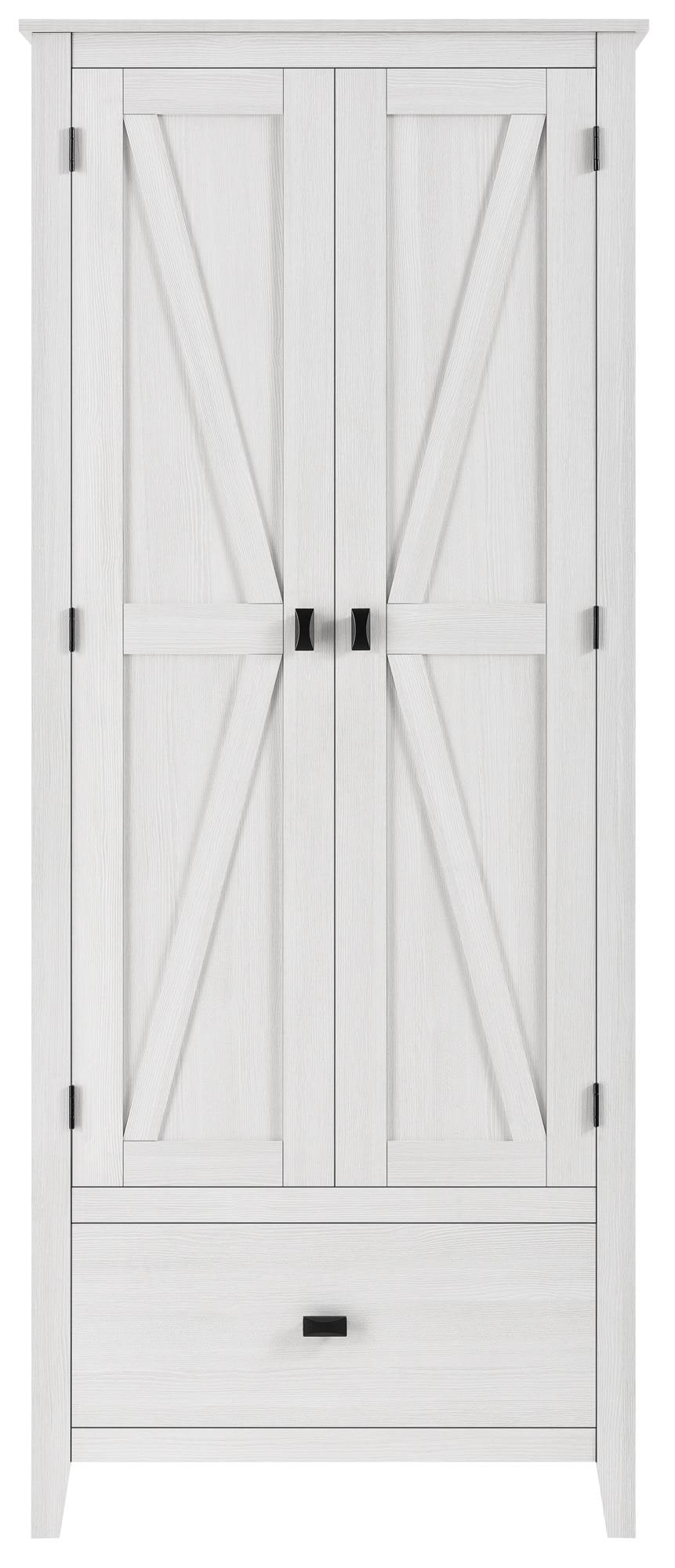 Ameriwood Home Winthrop 29.7-in x 71.9-in H Wood Composite Ivory Pine Freestanding or Wall-mount Utility Storage Cabinet