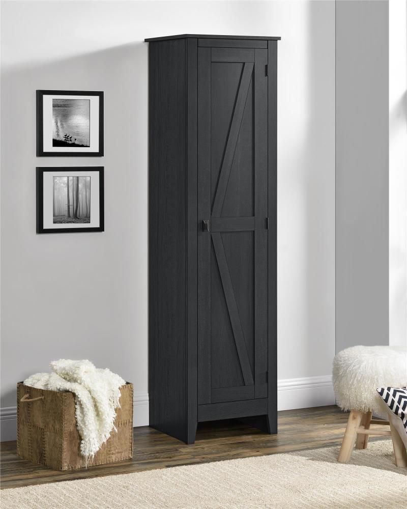 Ameriwood Home Winthrop Rustic Black Oak Reclaimed Wood Pantry