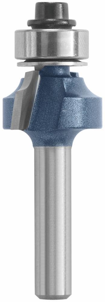 Bosch 1/8-in Carbide-Tipped Roundover Router Bit, 1/4-in Shank, 3/4-in OD