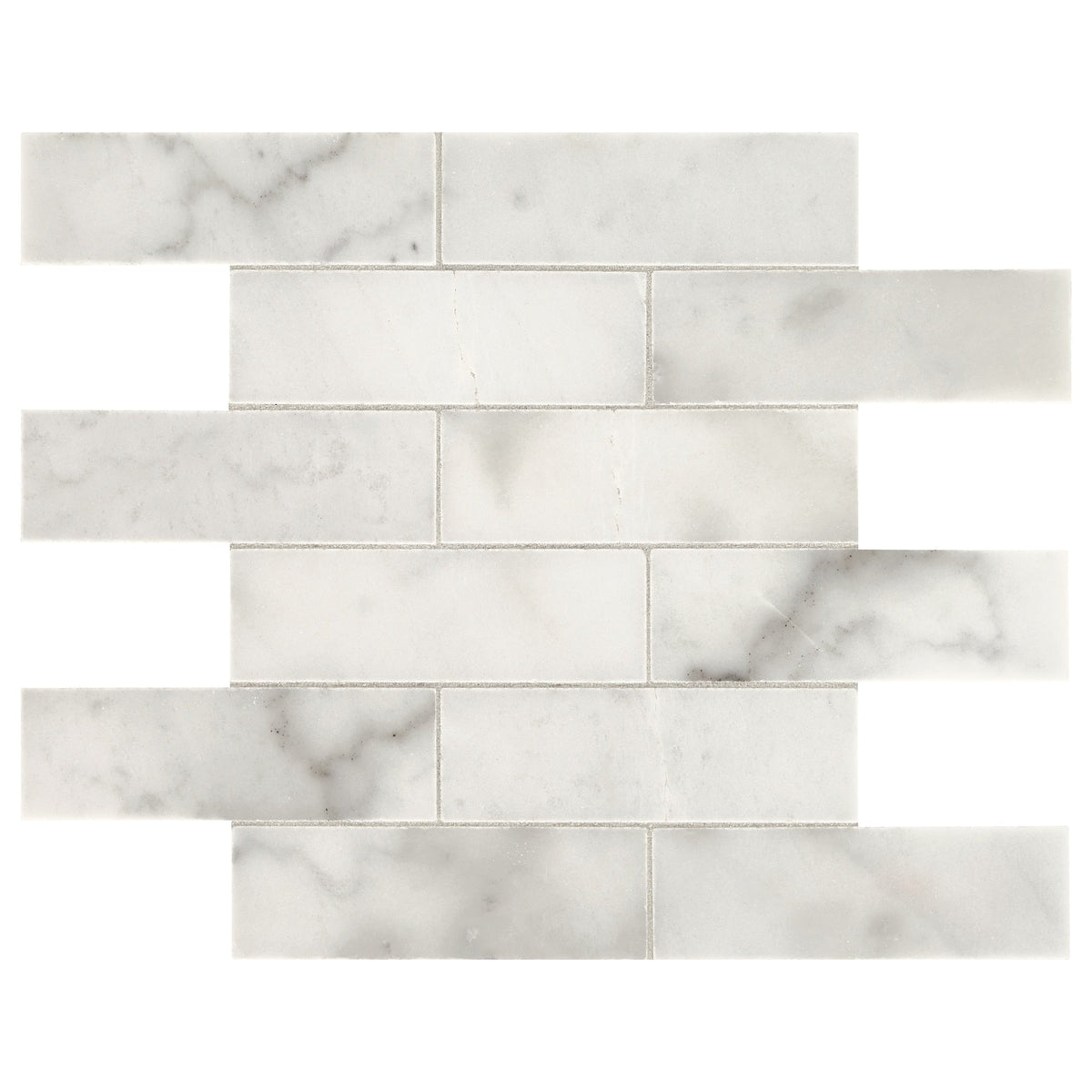 Daltile Genuine Stone Sterling White 11-in x 14-in Unglazed Natural stone Marble Marble look Mosaic Floor and Wall Tile product image