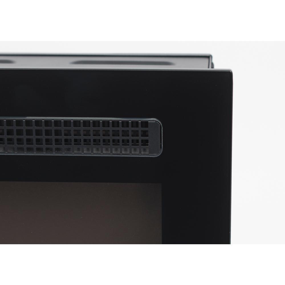 Slimline 50 in. Wall Mount and Recessed Electric Fireplace in Black - Super Arbor