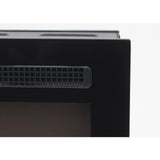 Slimline 50 in. Wall Mount and Recessed Electric Fireplace in Black - Super Arbor