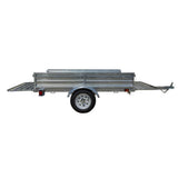 1639 lbs. Payload Capacity 4.5 ft. x 7.5 ft. Galvanized Steel Utility Trailer Kit with Bed Tilt and Collapsing Ends - Super Arbor