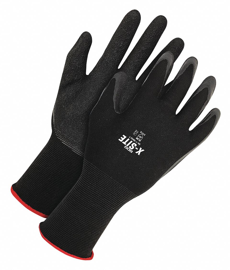 BDG X-Site XL Foam Latex Coated Knit Gloves