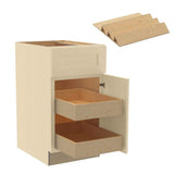 Home Decorators Collection Newport 18 in. W x 24 in. D x 34.5 in. H Assembled Plywood Base Kitchen Cabinet in Blended Cream with 2ROT Spice RH