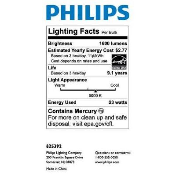 100-Watt Equivalent Spiral CFL Light Bulb Daylight (5000K) (6-Pack) - Super Arbor