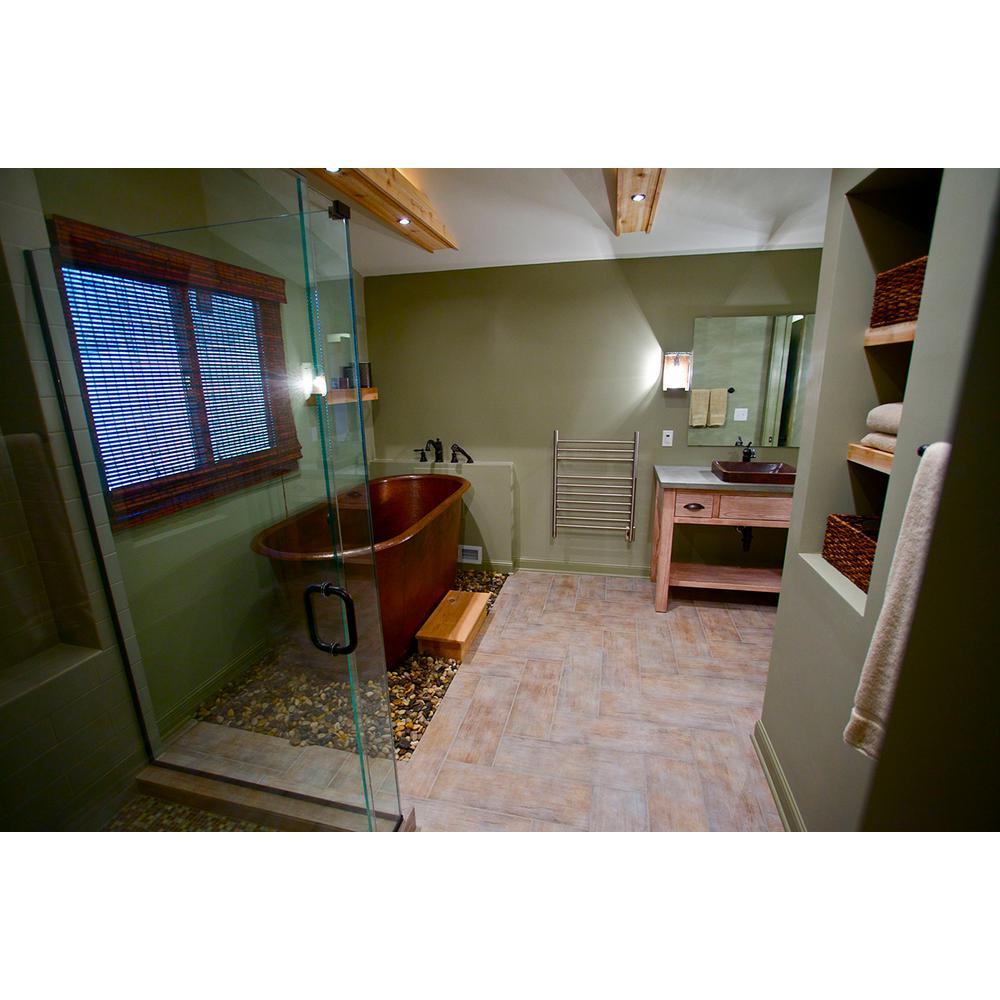 6 ft. Hammered Copper Modern Style Flatbottom Non-Whirlpool Bathtub in Oil Rubbed Bronze - Super Arbor
