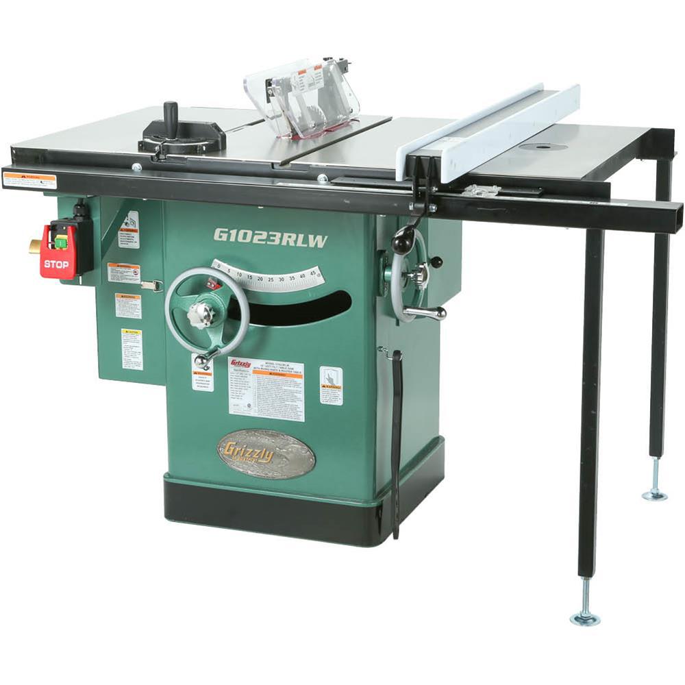 10 in. 3 HP 240-Volt Cabinet Left-Tilting Table Saw - Super Arbor
