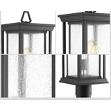Endicott Collection 1-Light Outdoor Black Post Lamp