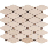 MSI Valencia Blend Elongated Octagon 12 in. x 12 in. x 10 mm Polished Marble Mesh-Mounted Mosaic Tile (10 sq. ft. / case)