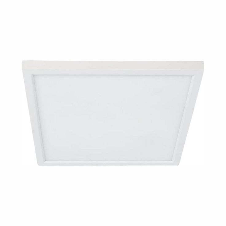 5 or 6 in. J-Box 12 in. W Dimmable White Integrated LED Square Flat Panel Ceiling FlushMount Color Changing CCT (4-Pack)