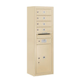 Salsbury Industries 11-Door High Surface-Mounted 4C Horizontal Mailbox with Parcel Locker, Sandstone