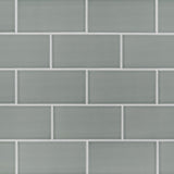 Seaside Steel Blue Crackled Glossy Ceramic Tile - 4x8 Inch