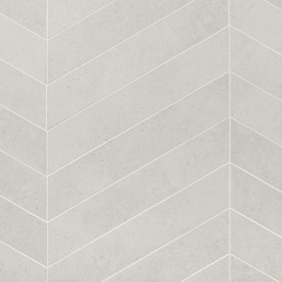 Lux Tile New Rock Perla White 4x21 Chevron Matte Porcelain Tile