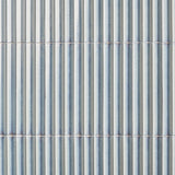 Ponto Iris White Fluted 5x16 3D Polished Porcelain Tile by Lux Tile