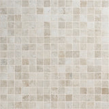 Seville Olimpia White 2x2 Porcelain Mosaic Tile - Travertine Look