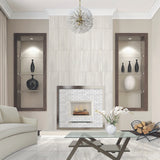Nashville White 12x24 Travertine Look Matte Porcelain Tile by Lux Tile