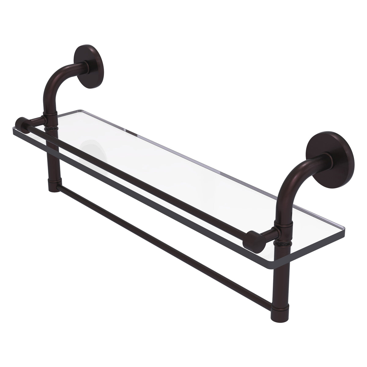 Allied Brass Remi Antique Bronze 1-Tier Brass Wall Mount Bathroom Shelf