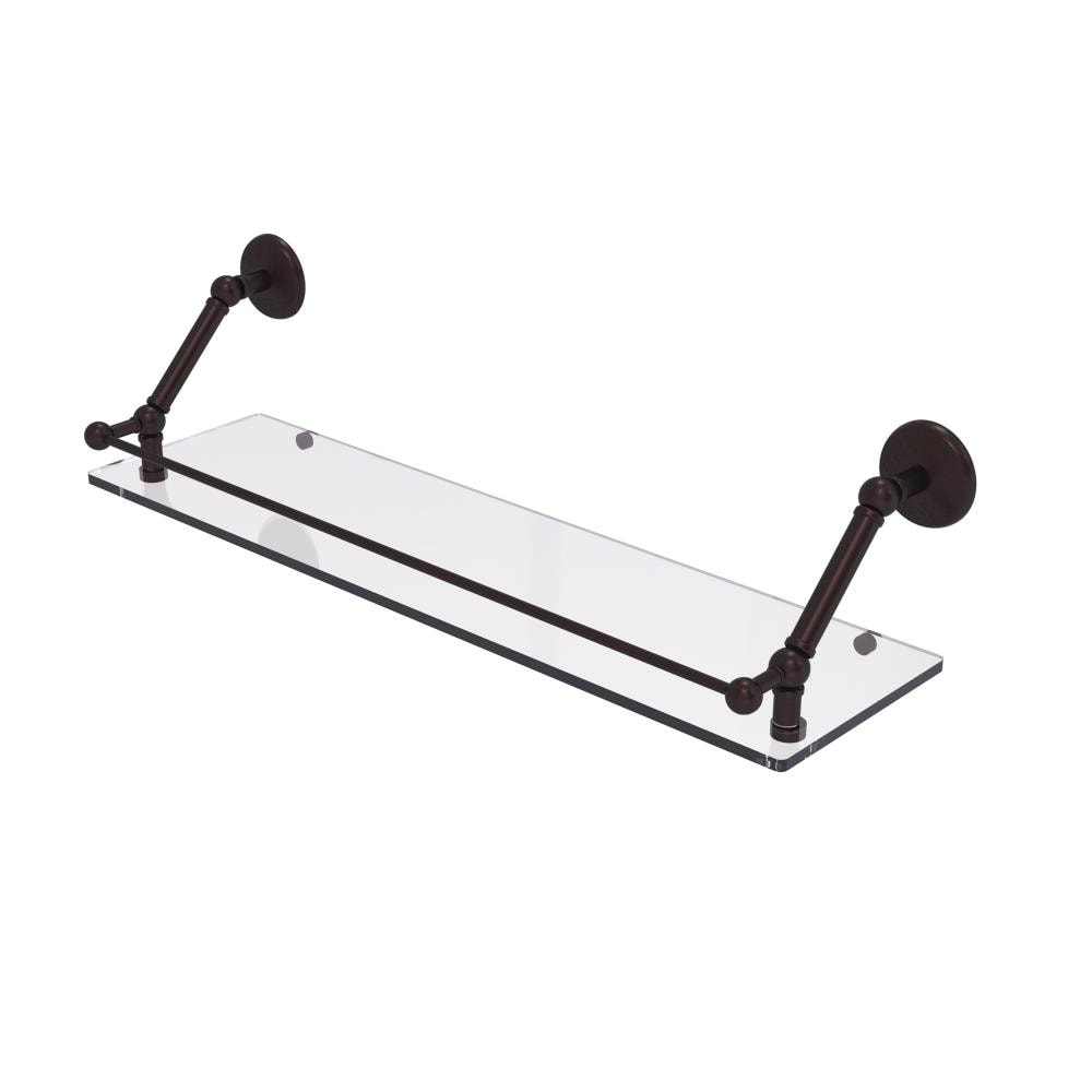 Allied Brass Prestige Monte Carlo Antique Bronze 1-Tier Brass Wall Mount Bathroom Shelf, 30-in x 8-in