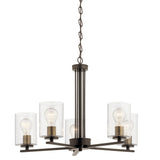 Kichler Fontella 5-Light Olde Bronze Transitional Chandelier, 24-in W x 18-in H