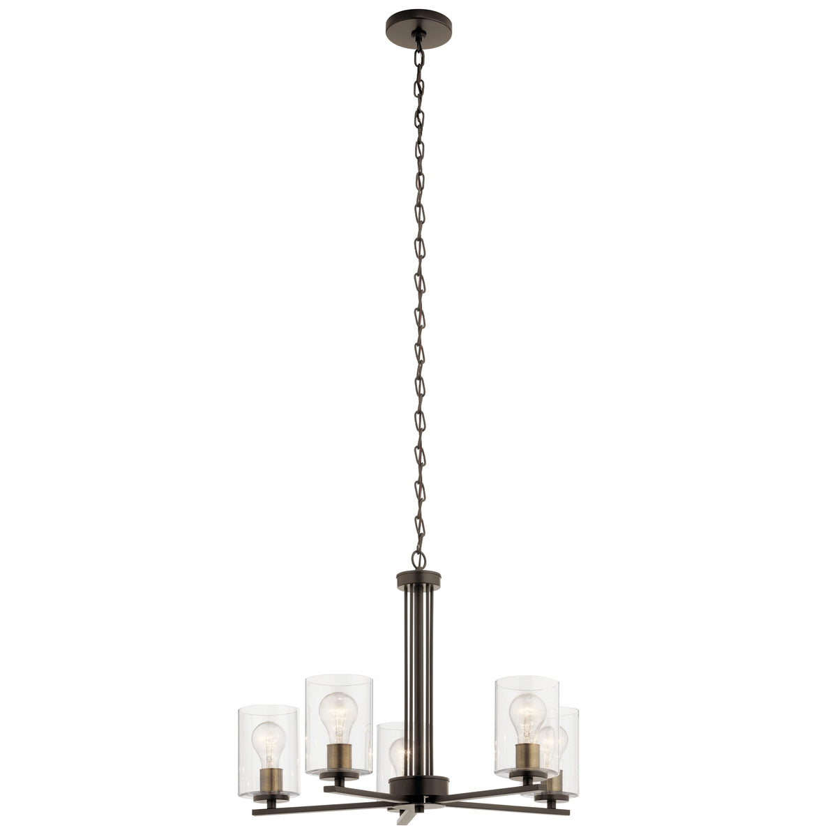 Kichler Fontella 5-Light Olde Bronze Transitional Chandelier, 24-in W x 18-in H