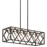 Kichler Solander 5-Light Olde Bronze Transitional Clear Glass Linear Large Hanging Kitchen Island Light