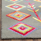Safavieh Bellagio Montoro 2 x 3 Dark Gray/Multi Indoor Abstract Global Handcrafted Throw Rug