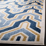 Safavieh Amherst Barkley 3 x 5 Ivory/Gold Indoor/Outdoor Abstract Mid-Century Modern Throw Rug