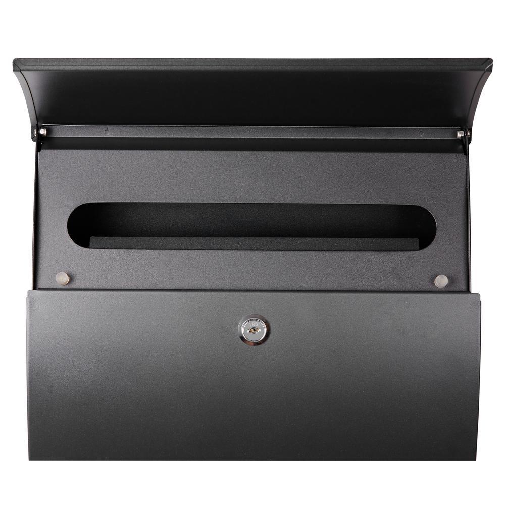Black Contemporary Locking Mailbox - Super Arbor