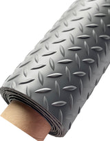 G-Floor Diamond Tread 5-ft x 10-ft Slate Grey Diamond Plate PVC Garage Floor Roll, 75-mil