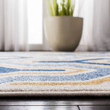 Safavieh Amherst Barkley 3 x 5 Ivory/Gold Indoor/Outdoor Abstract Mid-Century Modern Throw Rug