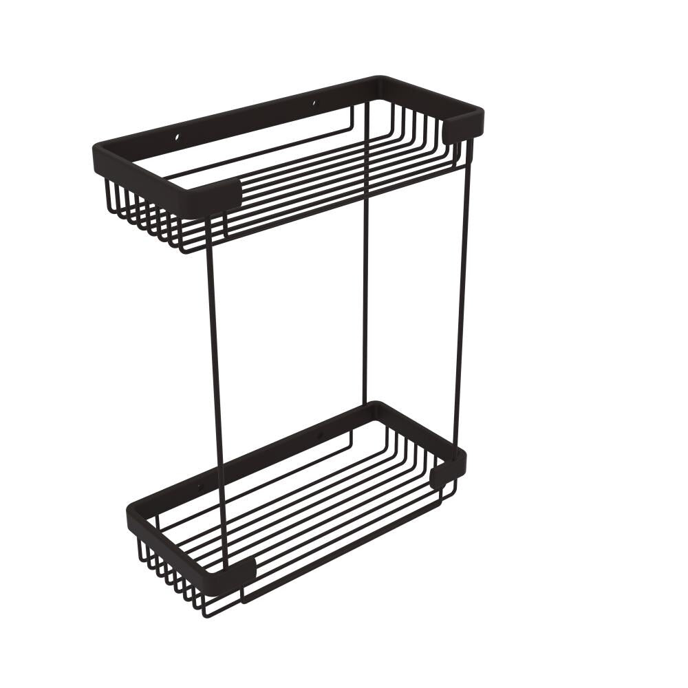 Allied Brass Double Tier Rectangular Toiletry Shower Basket in Oil Rubbed Bronze