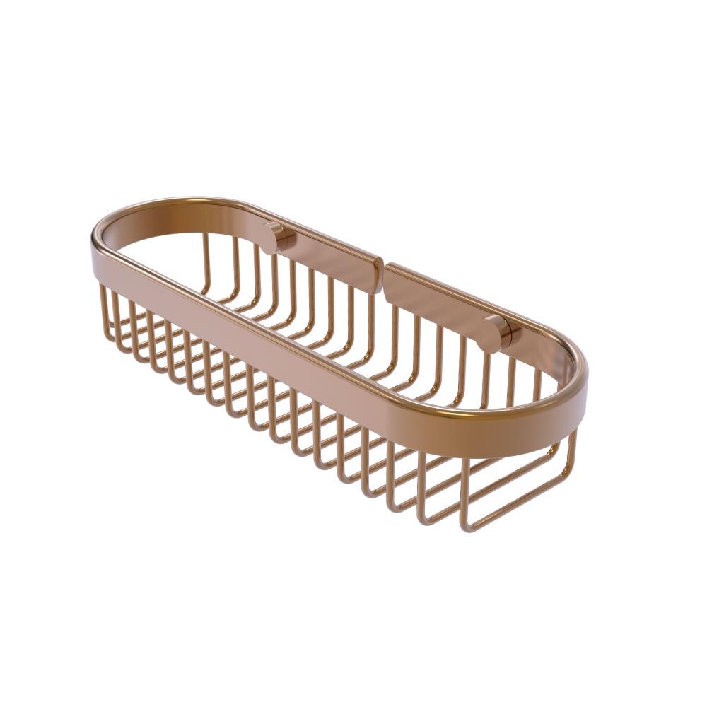 Allied Brass 2.2-in H Screw Mount Solid Brass Brushed Bronze Hanging Shower Caddy