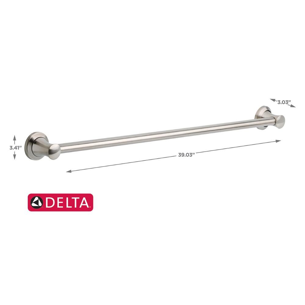 Delta Transitional 36-in Brilliance Stainless Steel Wall Mount (ADA Compliant) Grab Bar