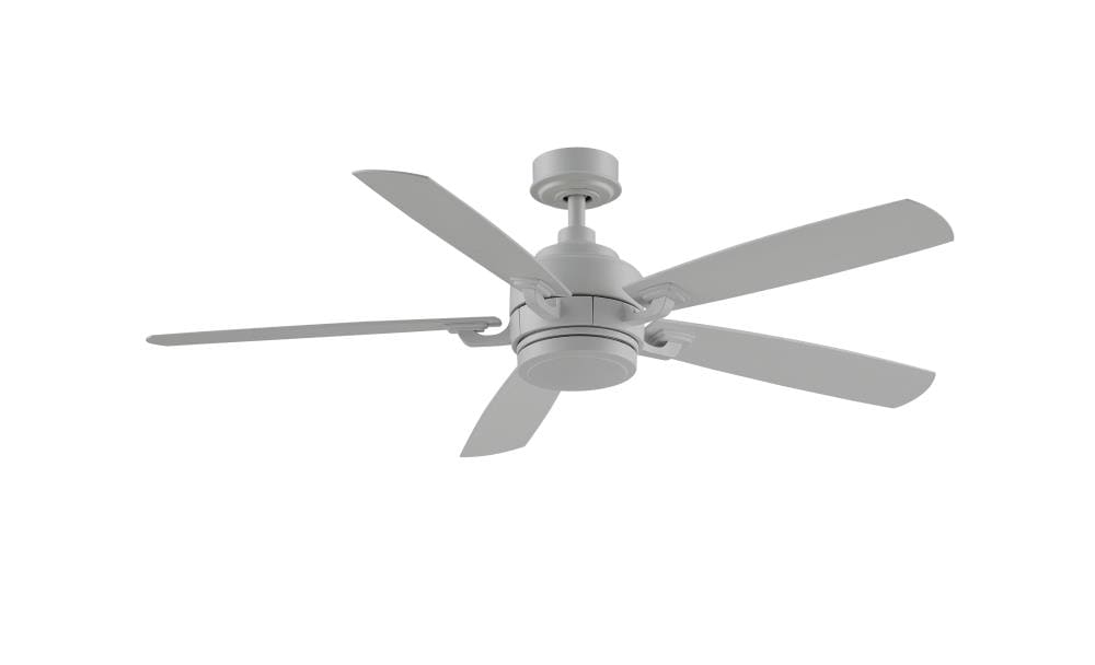 Fanimation Benito v2 52-in Matte White LED Indoor/Outdoor Ceiling Fan with Remote (5-Blade)