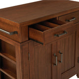 OSP Home Furnishings Brown Wood Base with MDF Wood Top Kitchen Island (39-in x 21-in x 36-in)