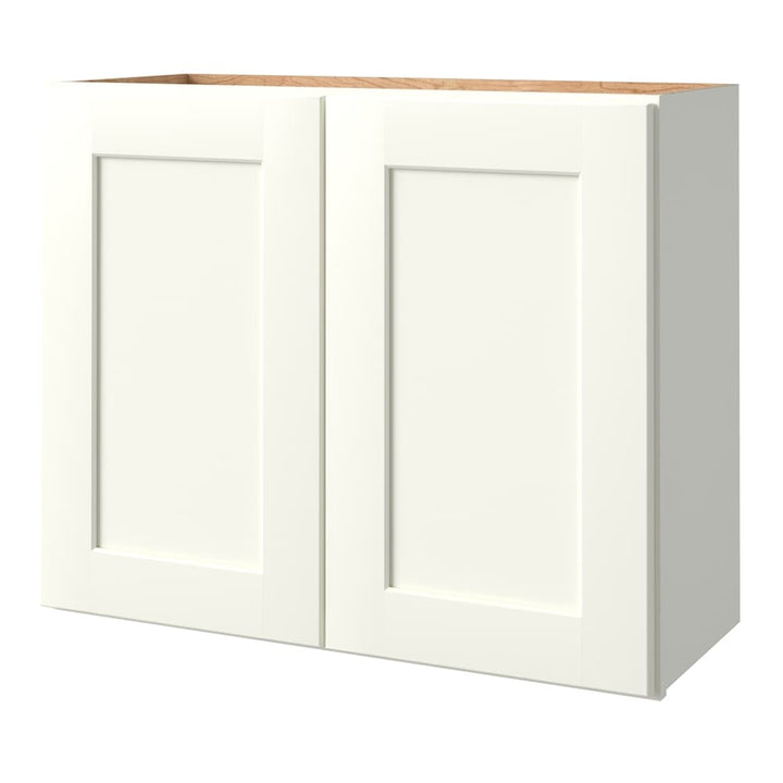 allen + roth Aveley 30-in W x 24.5-in H x 12-in D Linen Wall Fully Assembled Cabinet (Flat Panel Shaker Door Style)